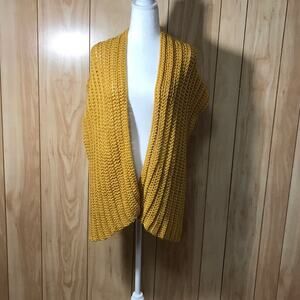 Gold Handmade Crocheted Shawl by Dawny